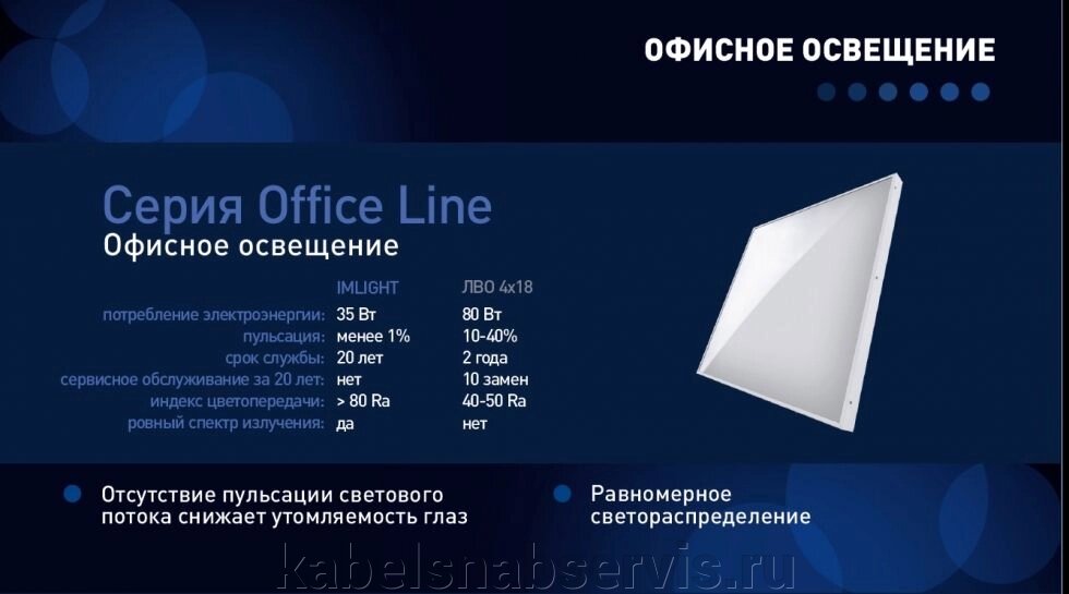 Светодиодные светильники серии Office - Line общего назначения по оптовым ценам!!!! от компании Группа Компаний КабельСнабСервис - фото 1