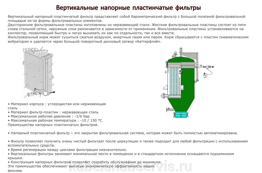 Вертикальные напорные пластинчатые фильтры от компании Группа Компаний КабельСнабСервис - фото 1