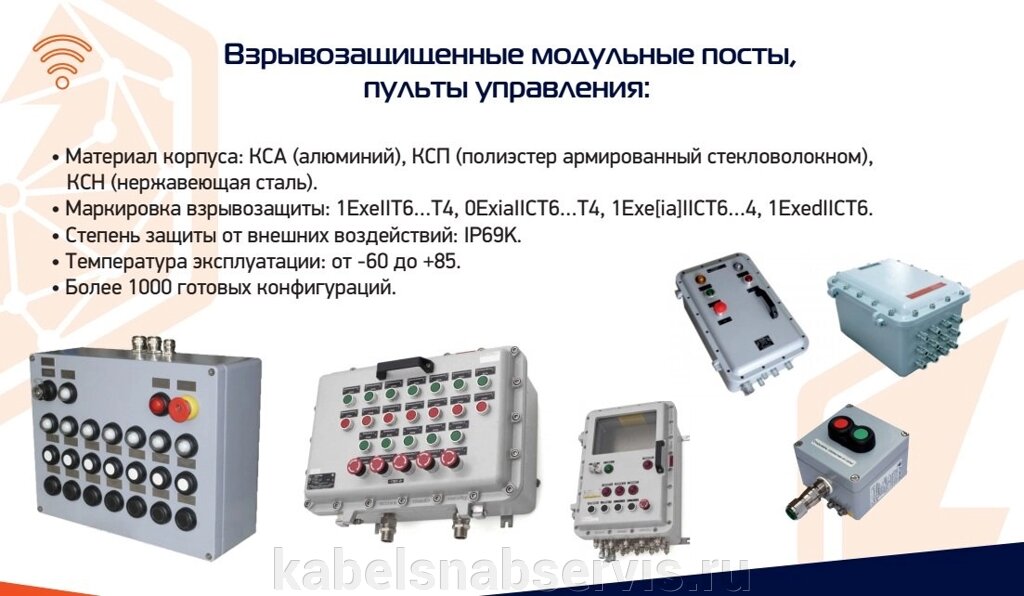 Взрывозащищенные модульные посты, пульты управления от компании Группа Компаний КабельСнабСервис - фото 1