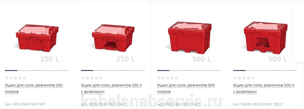 Ящики для соли, реагентов, химикатов от компании Группа Компаний КабельСнабСервис - фото 1