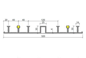 Гидроизоляционная шпонка (ПВХ-П) ДОИ-320/25-6/30 ИЗГ