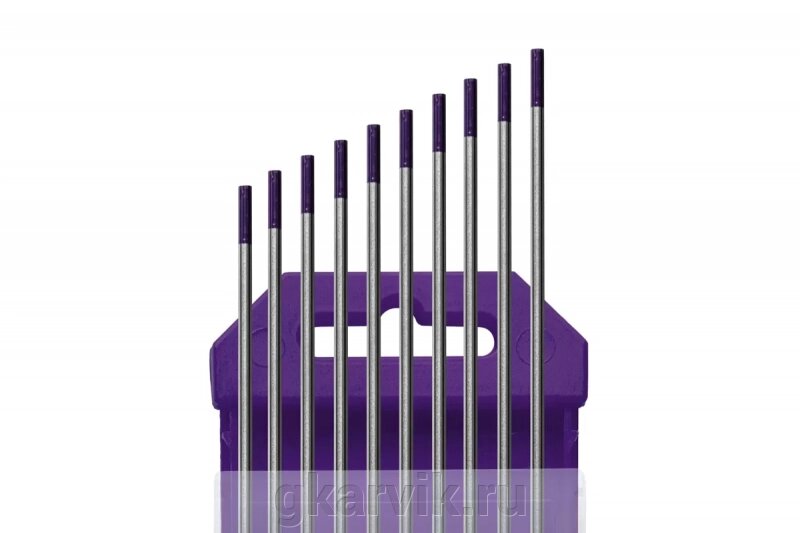 Электроды вольфрамовые КЕДР WE-3-175 Ø 2,4 мм (фиолетовый) AC/DC от компании ООО ПФК АРВИК - фото 1