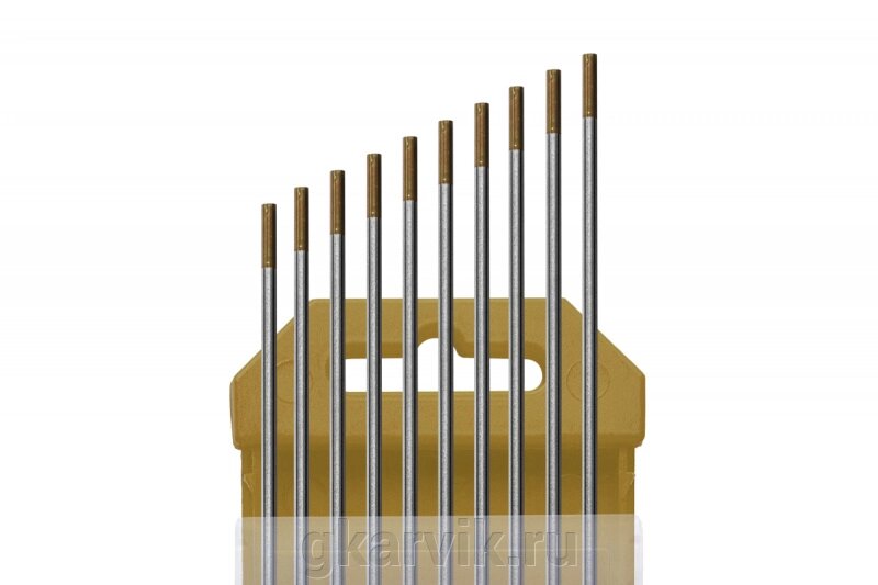 Электроды вольфрамовые КЕДР WL-15-175 Ø 2,4 мм (золотистый) AC/DC от компании ООО ПФК АРВИК - фото 1