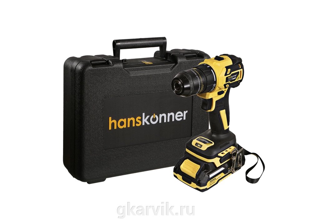 HCD2065C Дрель аккумуляторная  б/щ Hanskonner 1BatterySystem от компании ООО ПФК АРВИК - фото 1