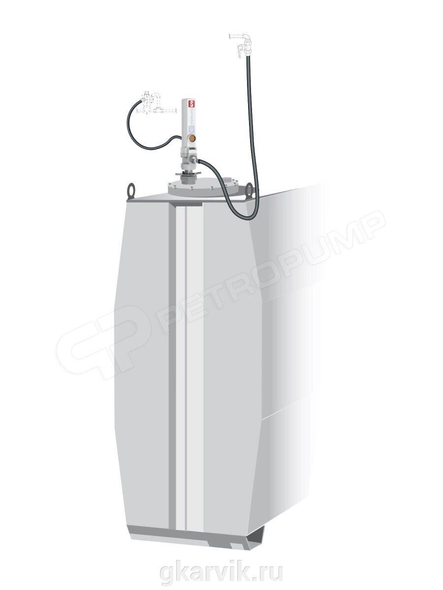 Комплект для откачки масла из бака с насосом PM 2, коэф. сжатия 3:1, монтаж на бак от компании ООО ПФК АРВИК - фото 1