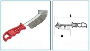 Ручная щётка по металлу (гофрированная проволока)