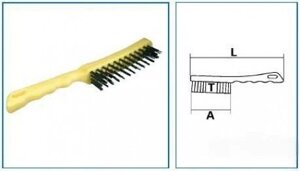 Ручная щётка по металлу (плоская или гофрированная проволока)