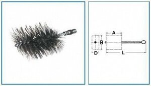 Щетка для чистки отопительных котлов (прямая проволока)