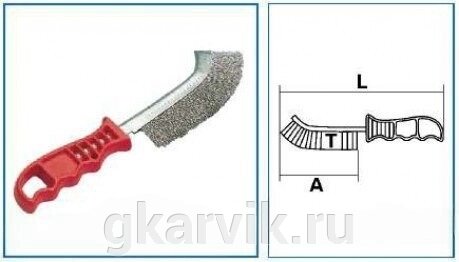 Ручная щётка по металлу (гофрированная проволока) от компании ООО ПФК АРВИК - фото 1