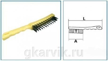 Ручная щётка по металлу (плоская или гофрированная проволока) от компании ООО ПФК АРВИК - фото 1