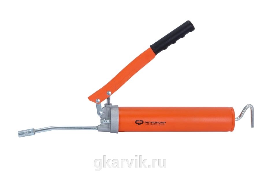 Шприц рычажный для консистентной смазки, 413атм, 500см3, 1/8" BSPT, трубка с 4-х лепестковой насадкой от компании ООО ПФК АРВИК - фото 1