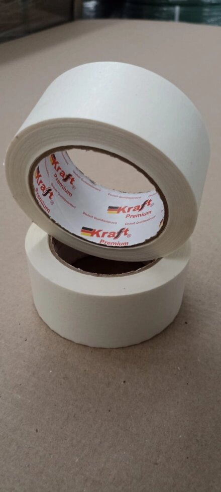 Малярный скотч Kraft Premium 48мм. х 50м х 120 мкм. от компании ООО"ТК"УльтраПак" - фото 1