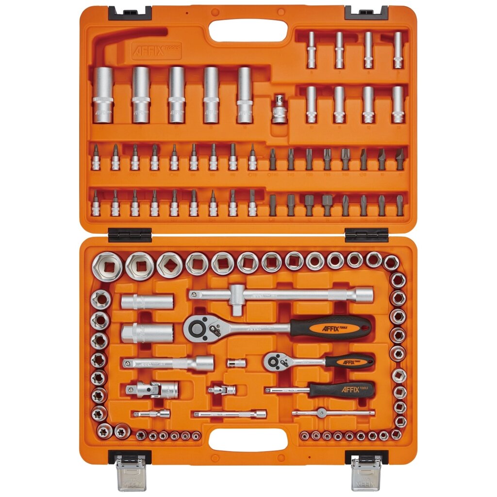 AFFIX Набор инструментов универсальный, 108 предметов. AF01108C от компании Дилер-НН - оборудование и инструмент для автосервиса и шиномонтажа - фото 1