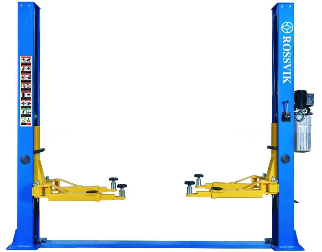 Автоподъемник двухстоечный г/п 4т снятие со стопоров с одной колонны ROSSVIK T4H 380В от компании Дилер-НН - оборудование и инструмент для автосервиса и шиномонтажа - фото 1