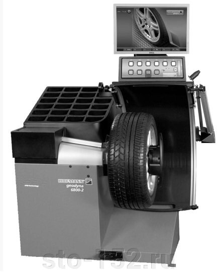 Балансировочный станок (стенд) Hofmann Geodyna 6800-2. Цвет серый RAL 7040 от компании Дилер-НН - оборудование и инструмент для автосервиса и шиномонтажа - фото 1