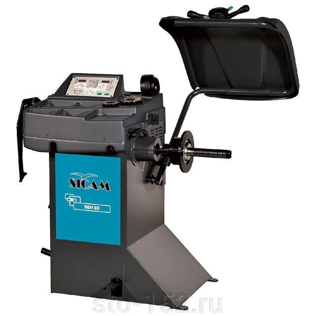 Балансировочный стенд полуавтоматический Sicam (Италия) SBM60A blue от компании Дилер-НН - оборудование и инструмент для автосервиса и шиномонтажа - фото 1
