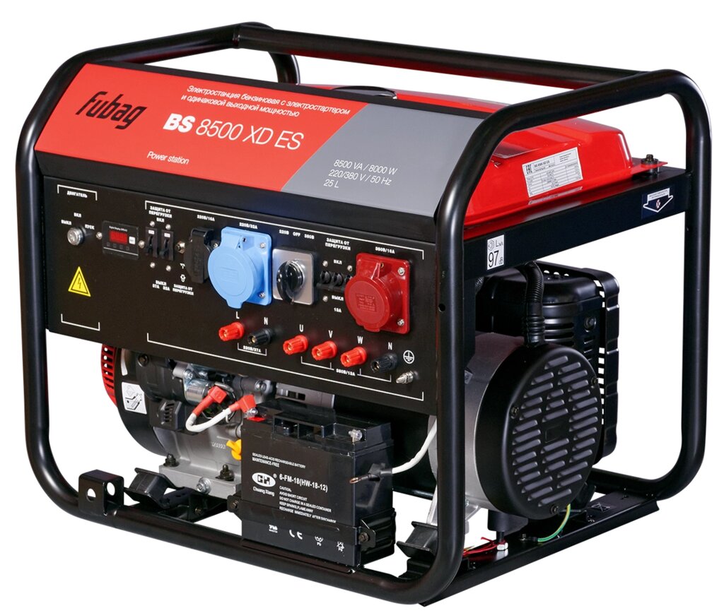 Бензиновый генератор FUBAG BS 8500 XD ES от компании Дилер-НН - оборудование и инструмент для автосервиса и шиномонтажа - фото 1