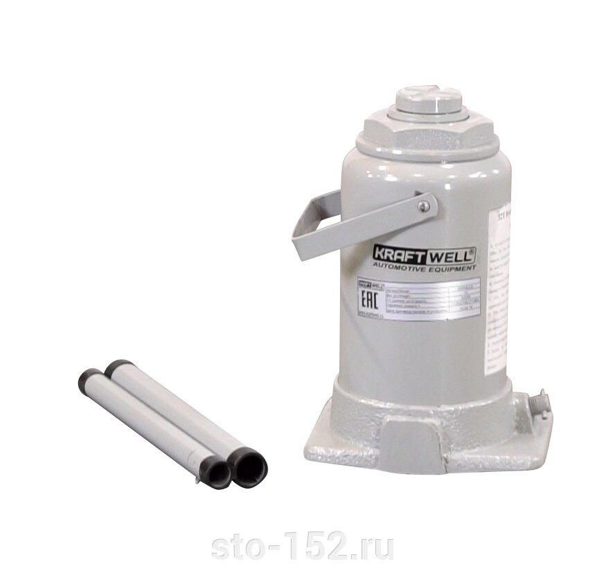 Домкрат бутылочный г/п 32000 кг. KraftWell KRWBJ32 от компании Дилер-НН - оборудование и инструмент для автосервиса и шиномонтажа - фото 1