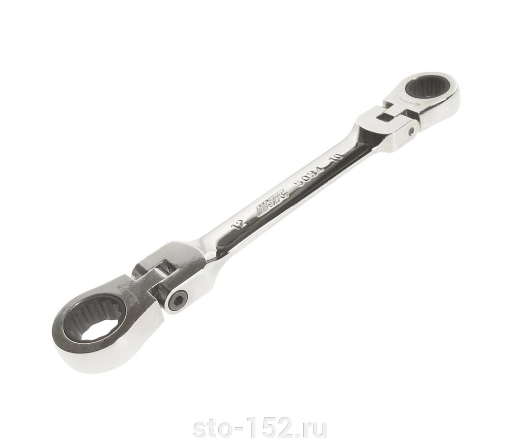 Ключ накидной 10х12мм трещоточный шарнирный L=150мм JTC-5034 от компании Дилер-НН - оборудование и инструмент для автосервиса и шиномонтажа - фото 1
