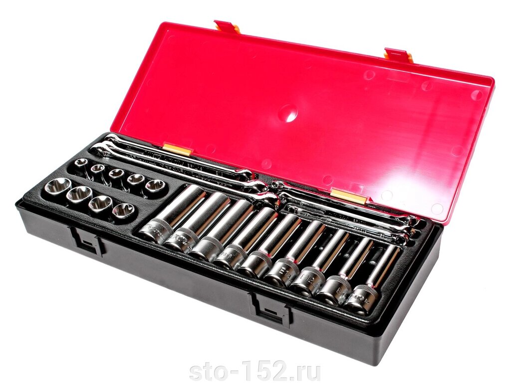 Набор инструментов 24 предмета TORX (ключи E6-E24, головки E10-E24) в кейсе JTC-K4241 от компании Дилер-НН - оборудование и инструмент для автосервиса и шиномонтажа - фото 1