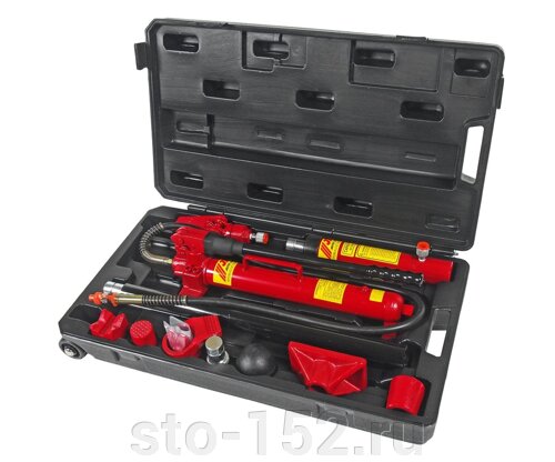 Набор инструментов для кузовных работ гидравлический, усилие 10т, 17 предметов в кейсе JTC-HB210