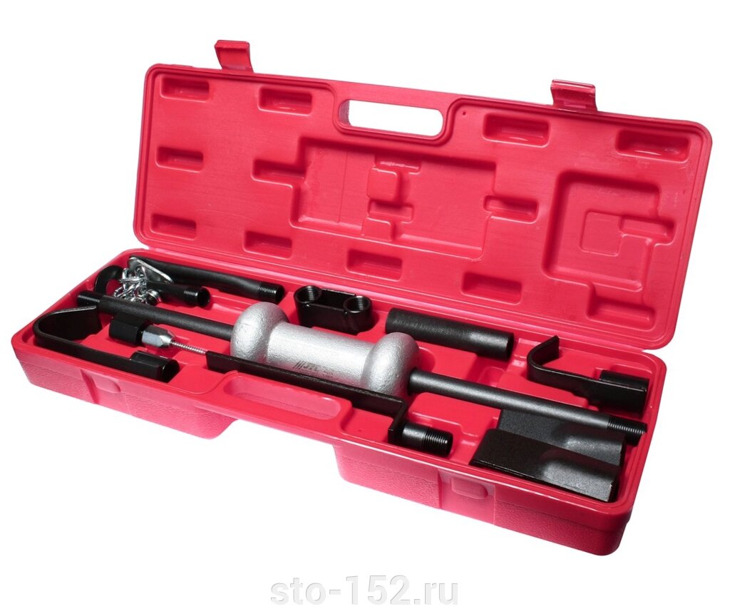 Набор инструментов для кузовных работ (молоток, крюки, цепь) в кейсе 9 предметов  JTC-YC900 от компании Дилер-НН - оборудование и инструмент для автосервиса и шиномонтажа - фото 1