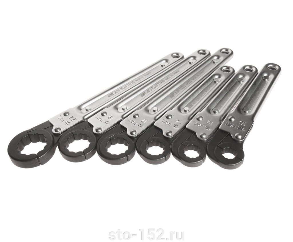 Набор ключей трещоточных 10-22мм 12-ти гранных раскрывающихся 6 предметов JTC-3325S от компании Дилер-НН - оборудование и инструмент для автосервиса и шиномонтажа - фото 1