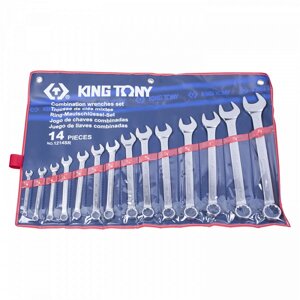 Набор комбинированных ключей, 5/16"1-1/4", 14 предметов KING TONY 1214SR