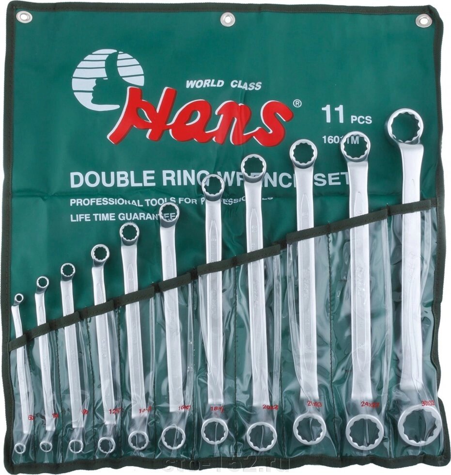 Набор накидных гаечных ключей Hans, 16011M от компании Дилер-НН - оборудование и инструмент для автосервиса и шиномонтажа - фото 1