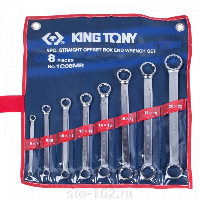 Набор накидных ключей, 6-22 мм 8 предметов KING TONY 1C08MR от компании Дилер-НН - оборудование и инструмент для автосервиса и шиномонтажа - фото 1