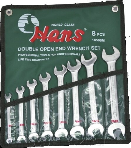 Набор рожковых гаечных ключей Hans, 16508M от компании Дилер-НН - оборудование и инструмент для автосервиса и шиномонтажа - фото 1