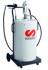Солидолонагнетатель мобильный с пневматическим насосом PM3+3 для бочек 50 кг Samoa 486500