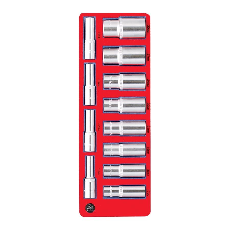 Набор глубоких головок 1/2”двенадцатигранные, ложемент, 12 предметов МАСТАК 5-014212 - розница