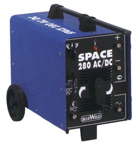 Передвижной сварочный выпрямитель переменного/постоянного тока с воздушным охлаждением Blueweld SPACE 280 AC/DC
