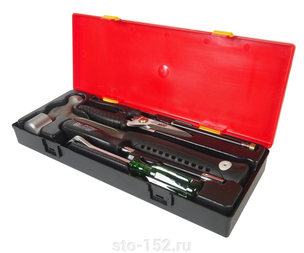 Набор инструментов 5 предметов слесарно-монтажный (молоток, ножницы, отвертка) в кейсе JTC-K8051 - выбрать