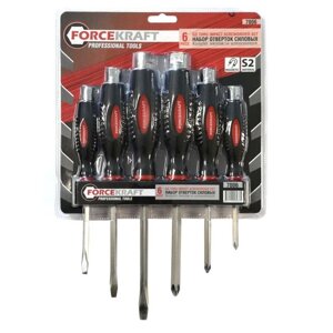Набор отверток силовых магнитных ""Profi""6пр. FORCE KRAFT FK-7006