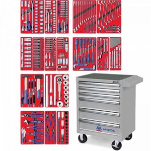 НАБОР ИНСТРУМЕНТОВ "ЭКСПЕРТ" В СЕРОЙ ТЕЛЕЖКЕ, 323 ПРЕДМЕТА МАСТАК 52-06323G