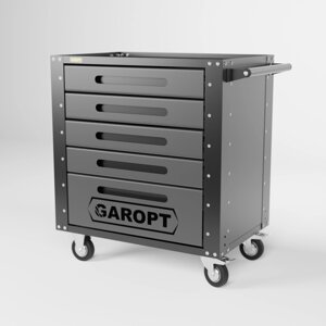 Тележка инструментальная Garopt 5 ящиков СЕРАЯ, Серия "Low-cost" Gt5. grey в Нижегородской области от компании Дилер-НН - оборудование и инструмент для автосервиса и шиномонтажа