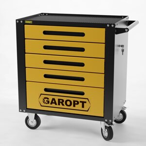 Тележка инструментальная Garopt 5 ящиков, центральный замок, доводчики, GAROPT Серия "Standart" GTS5. yell в Нижегородской области от компании Дилер-НН - оборудование и инструмент для автосервиса и шиномонтажа