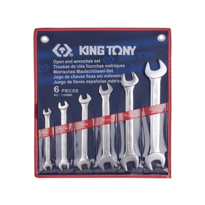 Набор рожковых ключей, 8-23 мм, 6 предметов KING TONY 1106MR в Нижегородской области от компании Дилер-НН - оборудование и инструмент для автосервиса и шиномонтажа