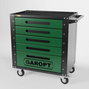 Тележка инструментальная Garopt 5 ящиков ЗЕЛЕНАЯ, Серия "Low-cost" Gt5. green