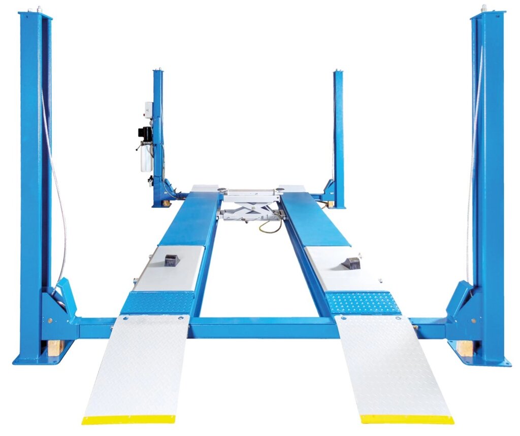 Подъемник 4-х стоечный под сход-развал 4,5 т с траверсой 2 т 380 В Станкоимпорт от компании Дилер-НН - оборудование и инструмент для автосервиса и шиномонтажа - фото 1