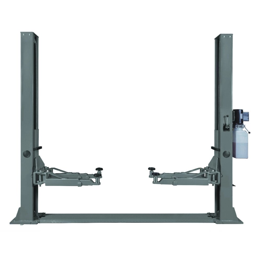 Подъемник двухстоечный г/п 4т электрогидравлический, управление стопорами на 1-ой колонне  KraftWell KRW4MLS от компании Дилер-НН - оборудование и инструмент для автосервиса и шиномонтажа - фото 1