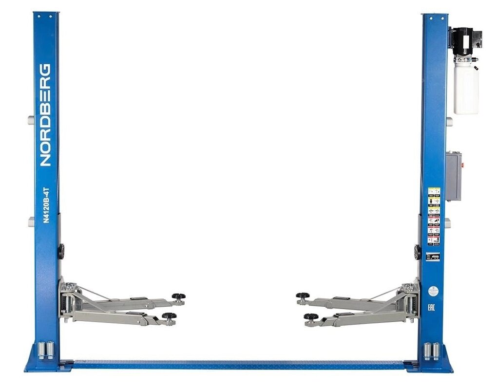 Подъемник двухстоечный с электростопорами г/п 4т NORDBERG N4120B-4T 380V от компании Дилер-НН - оборудование и инструмент для автосервиса и шиномонтажа - фото 1