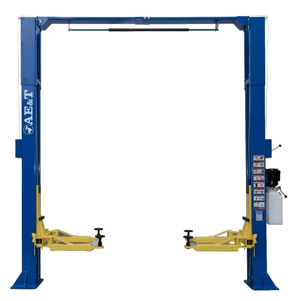 Подъемник двухстоечный S4D-2 AE&T с верхней синхронизацией от компании Дилер-НН - оборудование и инструмент для автосервиса и шиномонтажа - фото 1