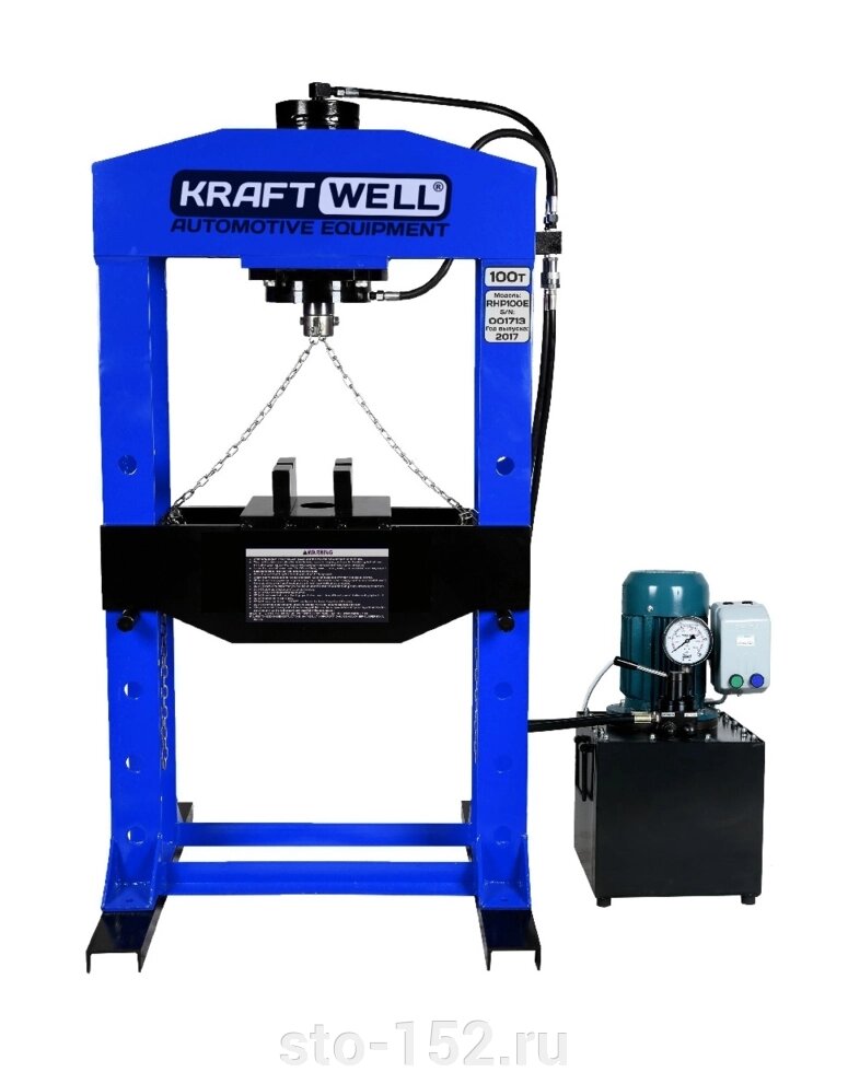 Пресс 100 т. c электроприводом KraftWell KRWPR100E от компании Дилер-НН - оборудование и инструмент для автосервиса и шиномонтажа - фото 1