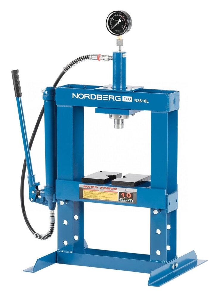 Пресс гидравлический 10т, ручной насос, настольный NORDBERG N3610L от компании Дилер-НН - оборудование и инструмент для автосервиса и шиномонтажа - фото 1