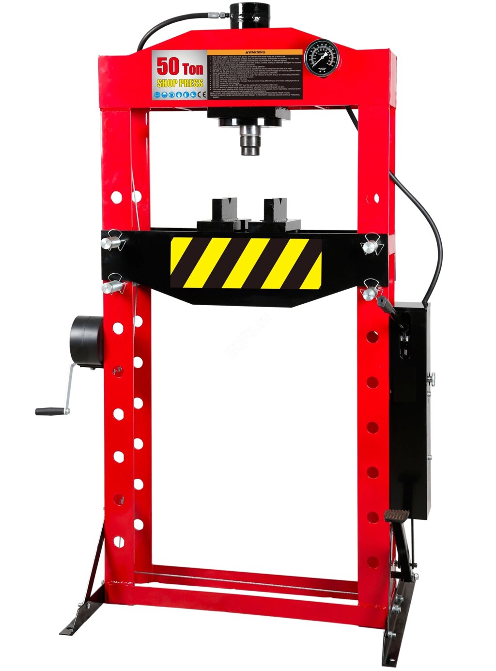 Пресс гидравлический ручной/ножной 50 т EQFS ES0500BF-50 от компании Дилер-НН - оборудование и инструмент для автосервиса и шиномонтажа - фото 1