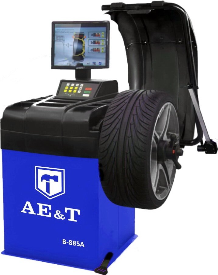 Стенд балансировочный автомат B-885A AE&T для колес легковых автомобилей от компании Дилер-НН - оборудование и инструмент для автосервиса и шиномонтажа - фото 1