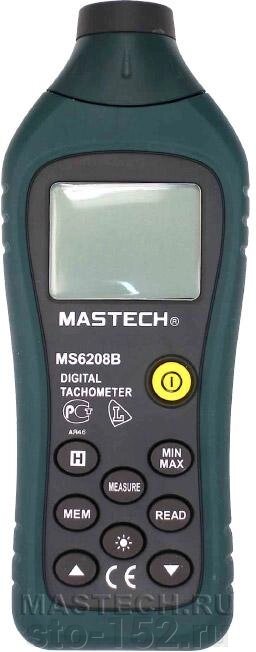 Тахометр цифровой, бесконтактный MASTECH MS 6208B от компании Дилер-НН - оборудование и инструмент для автосервиса и шиномонтажа - фото 1